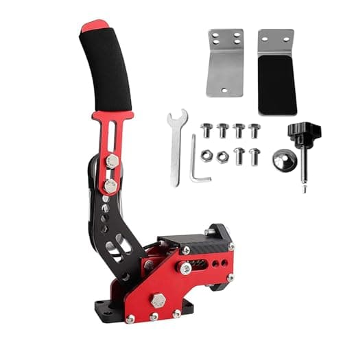 Laroal 64Bit PC USB Handbrake with Clamp for SIM Racing Games G27 G25 G29 T500 T300(Red)