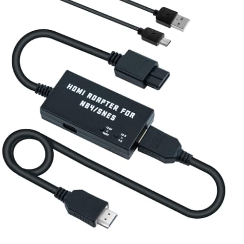 Mcbazel N64 HDMI Adapter, HDMI Converter for N64/SNES Console to HDTV, Support 480/720p/ Stereo audio/ 16:9/4:3 Aspect Ratio