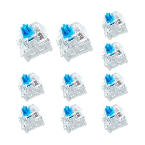 Desenda 10PCS Mechanical Keyboard Switches, 3 PIN Blue MX Clicky for Gaming