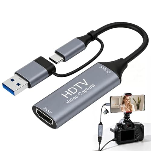 Video Capture Card, HDM to USB C/USB 3.0 Capture Device