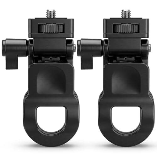 Bremorou 2 Pcs Monitors Top Camera Mount Clamp Hanging Webcam Stand with 1/4" Screw Selfie Light Clip Fill Lightes Flash Holder for Phone Tripod Tablet Video Conferencing Live Stream