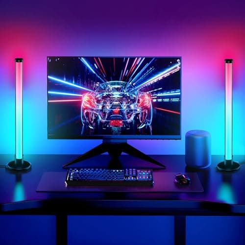 ELOUYCKE Smart LED Lightbars, Dimmable RGB Flow Light Bars 16 Million Colors TV Backlights, APP Remote Control and Music Sync Gaming Lights for PC, Room Decorative Mood Light [Energy Class A+++]