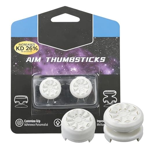 FPS White Thumb Grips for PS4 PS5 Controller Thumbsticks Thumb Stick
