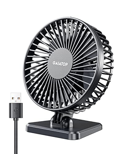 gaiatop USB Desk Fan, Personal Portable Quiet Small Table Desktop fan