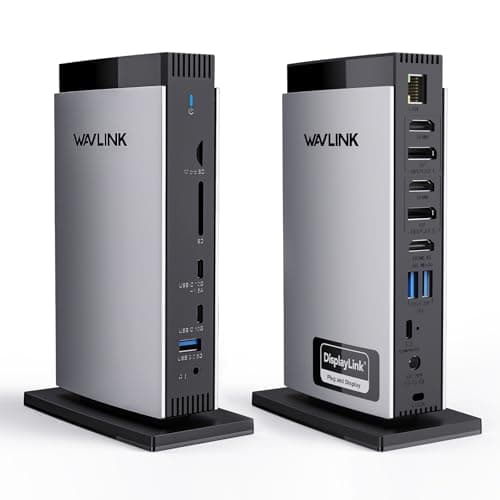 WAVLINK Displaylink Docking Station Triple Display 4K+Dual 2K, 3 HDMI, 2DP