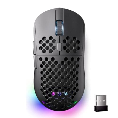 Dierya M1 Wireless Gaming Mouse,24,000 DPI,2.4GHz/Bluetooth/USB-C,Black