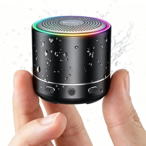 Mini Bluetooth Speaker, Portable Speakers with 7 RGB Lights, Loud HD Stereo