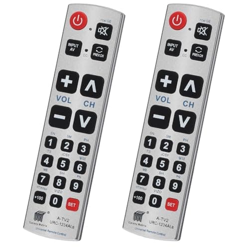 2 Pack Seniors Elderly Big Button Universal Large Remote Control