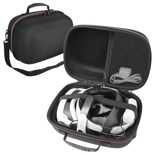 ARVOK Carry Case for Meta Quest 3S/3/2/Oculus Quest 3/2/Pro/Pico 4, Case for Kiwi Design/BOBOVR Battery Head Strap and Other Accessories, EVA Hard Shell VR Headset Protective Bag for Travel Storage