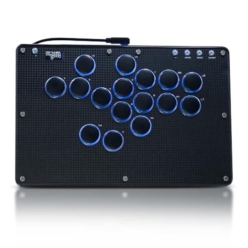 JZW-Shop Haute42 Arcade Stick T16-texture, All-Button Arcade Controller for Switch/PC/PS4/PS3 /Steam Deck, Slim Arcade Fight Stick Game Keyboard with Turbo & Custom RGB, Supports Hot-Swap & SOCD