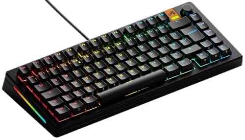GLORIOUS Gaming GMMK 3 HE med dynamiska avtryckare, Hall Effect, 8K uppdateringsfrekvens, MX- Och magnetbrytare, 75% TKL, doubleshot PBT-tangenter, Brittisk QWERTY - Svart - USB-C Wired