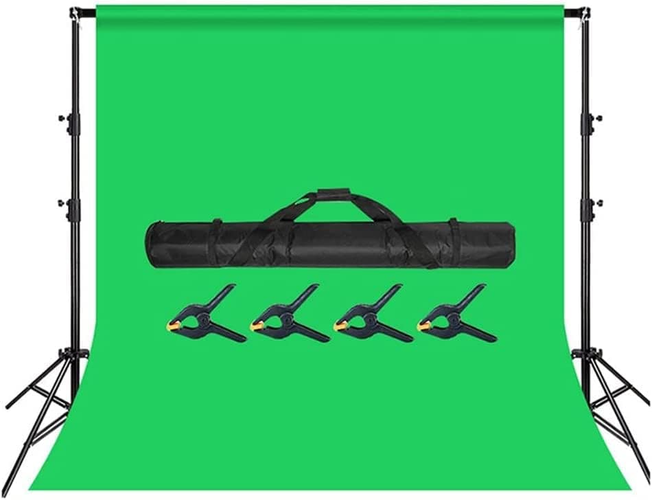 HHGDS Photography Backdrop Kit with Stand Chromakey Green Screen, Backdrop Photography Video Lighting Kit - Background Support System Included