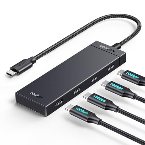 UGREEN USB C Hub 10Gbps, C Splitter with 4 USB-C Ports, 30CM Cable | USB 3.2 Hub Multiport Adapter, Plug & Play, Compatible with MacBook Pro, MacBook Air, iPad Pro, iPad Mini and iPhone 15/16/17