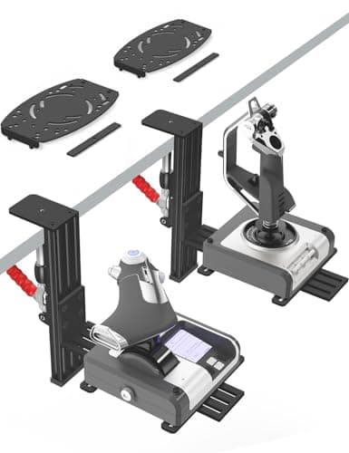2 Pack Hotas Desk Mount for Flight Sim Hand-Controllers Compatible with Logitech X52 X56 Hotas, Thrustmaster Hotas Warthog, Sol-R2, SimTask Farmstick, T. Flight Hotas, T.16000M, TCA, Winwing,VKB, VPC