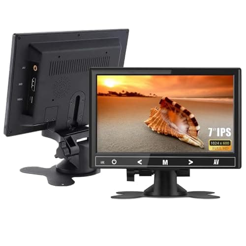 ANDUBEST 7 inch Small Monitor TFT LCD Display 1024X600 HDMI Mini Portable Screen for PC/TV/Camera/Gaming/Raspberry PI