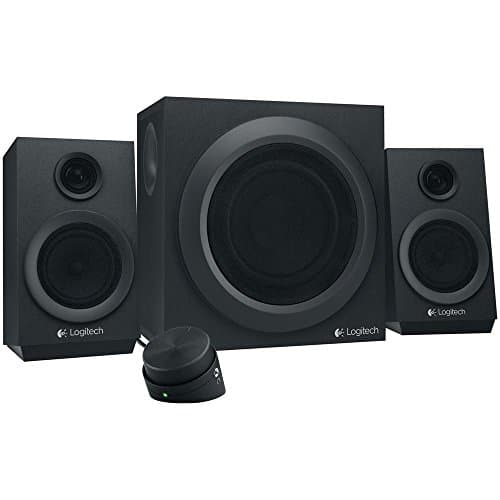 Logitech Z333 2.1 Multimedia Speaker System with Subwoofer | Rich Bold Sound, 80 Watts Peak Power, Strong Bass, 3.5mm and RCA, UK Plug, PC/PS4/Xbox/TV/Smartphone/Tablet/Music Player