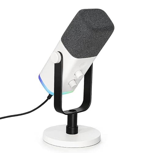 FIFINE AM8W White Gaming XLR/USB Microphone