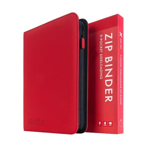 Vault X 9 Pocket Zip Trading Card Binder 360 Cards Exo-Tec (Red)