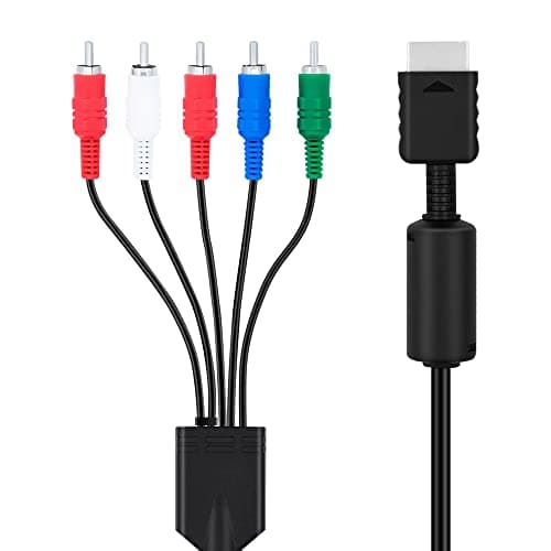 Mcbazel Component Video Cable for PS2/PS3 – Y/Pb/Pr High Definition Video and Audio Output, Only Compatible with Component Video Ports (Not for AV Input Devices)-6Ft/1.8M