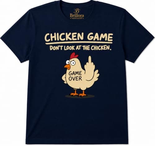 Don't Look at the Chicken T-Shirt Funny Gamer Meme Game Over Graphic Tee
