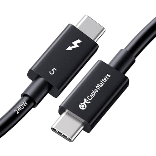 Cable Matters [Intel Certified] 80Gbps Thunderbolt 5 Cable, 1m, Black
