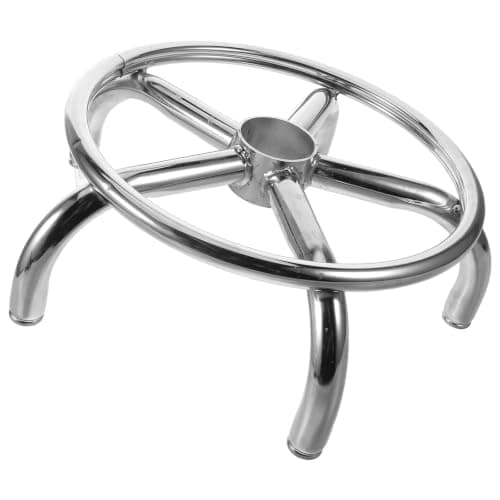 TOYANDONA Bar Stool Footrest Base Plate for Chairs, Aluminum Alloy Silver