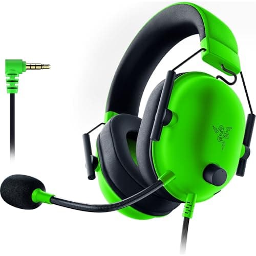 Razer BlackShark V2 X - Multi-Platform Wired E-sports Headset (Triforce 50 mm Drivers, Advanced Passive Noise Cancellation, 7.1 Surround Sound, Hyperclear Cardioid Mic) Green