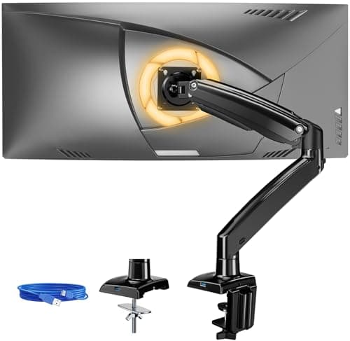 ErGear Single Monitor Stand for 13 to 40 inch Ultrawide Screens, Heavy Duty Monitor Arm with Swivel, Tilt, Rotation,Home Office Screen Desk Mount, Holds 12kg, VESA 75x75/100x100mm