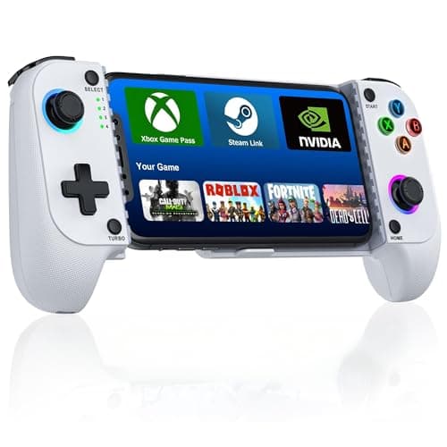 Fanxieast Ultimate Wireless Mobile Gaming Controller for iPhone/Android Universal Phone Controller With Hall Effect Joystick, Wake Up, Dynamic RGB Compatible With Xbox, Steam