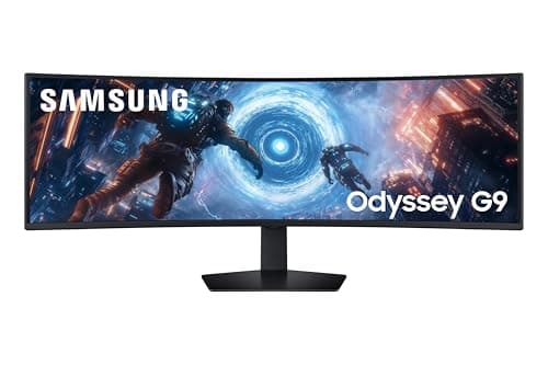 Samsung 49 Inch Odyssey G9 G91F DQHD Gaming Monitor - 144Hz, Curved 1000R, HDR 600, 1ms(GtG) AMD FreeSync Premium Pro, VA, 2 HDMI 1 DP, HAS, LS49FG910EUXXU