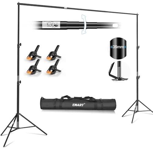 EMART Heavy Duty Backdrop Stand Kit,3x3m Background Stand for Photography