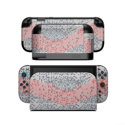 Full Body Vinyl Skin for Nintendo Switch for 2 Console - Anti-Scratch Decal Wrap with for joycon Grip Covers - Bubble-Free Application for Dock and Handheld - Protective Sticker Set 21.5x12.9cm(B)