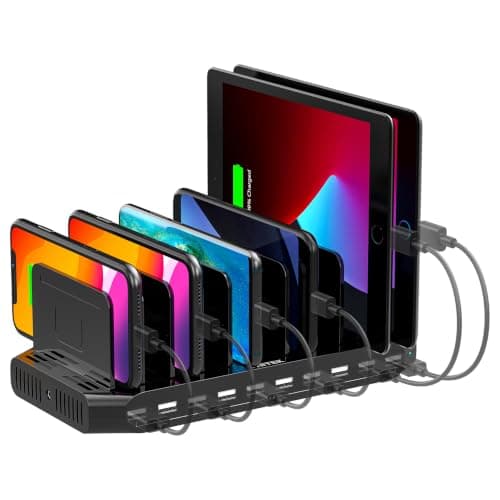 60W USB Charging Station, 10 Ports Multi Device Charging Station