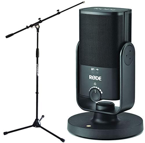 Rode NT-USB Mini USB Studio Condenser Microphone + Keepdurm Microphone Stand