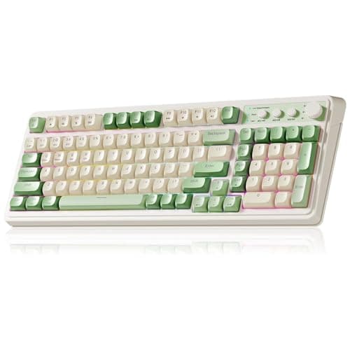 TZMRIT AULA S99 Gaming Keyboard, Wireless Green Creamy Computer Keyboards