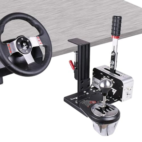 Universal Desk Mount for Racing Sim Shifter & Handbrake - Compatible With Logitech G Driving Force, Thrustmaster TH8A & TSS, Fanatec ClubSport - USB Compatible
