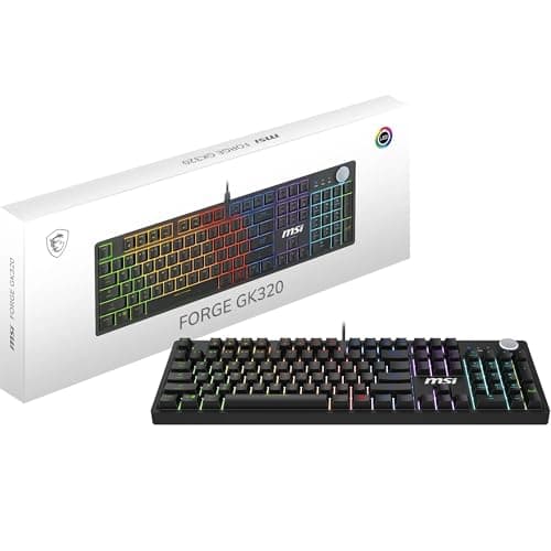 MSI FORGE GK320, QWERTY, UK Layout -RED SWITCHES Mechanical Gaming Keyboard