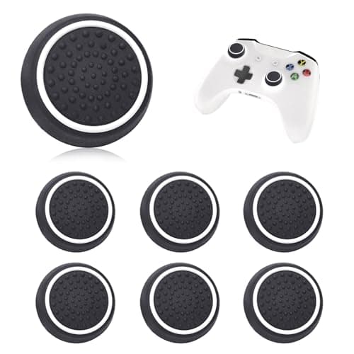 Peslogy 6 PCS Silicone Analog Thumbstick Grip Covers Snuggly onto Joystick