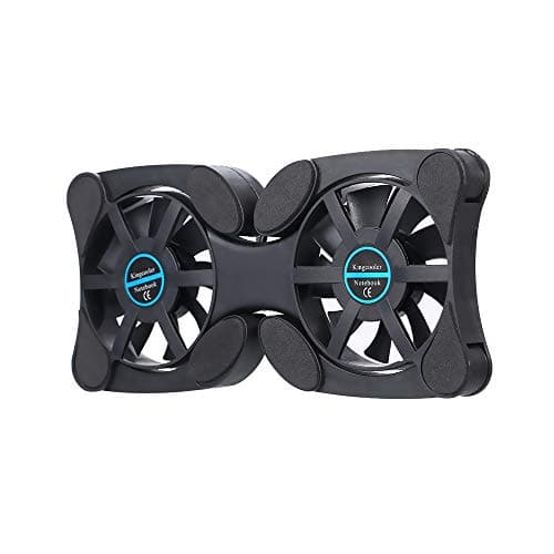 Laptop Cooling Pad, Laptop Cooler with Adjustable and Foldable Arms, USB Dual Fan Portable Laptop Cooling Fan for 7inch -15inch Laptops