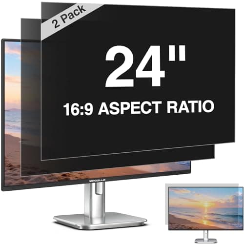 Pozlle 2 Pack 24 Inch Computer Privacy Screen for 24" 16:9 Monitor