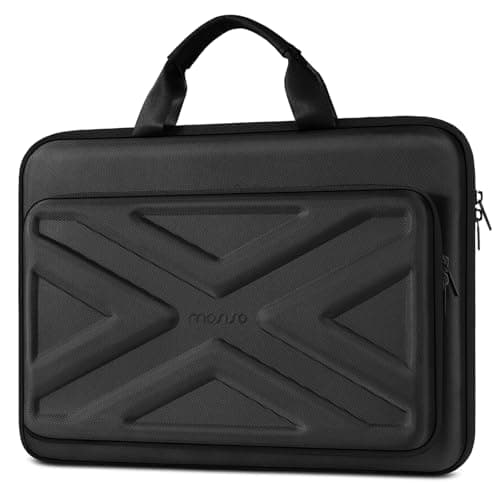 MOSISO 15-16 inch Laptop Hard Case,Waterproof Shockproof Bag, Black