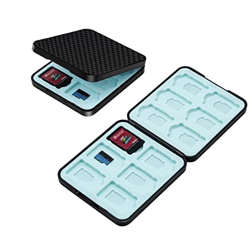 Mcbazel Switch Game Card Case & Holder, 12-Game and Micro SD Storage Slots, Compact Switch Game Case for Switch OLED/Switch2 & Lite – Black