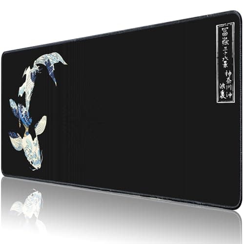 Sevenpers Large Mouse Mat XXL Gaming Mouse Pad Japanese Koi Fish 900x400mm