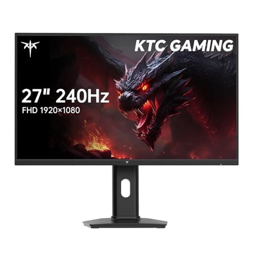 KTC Gaming Monitor 240Hz 27 Inch | FHD@240Hz | Adjustment Stand | | Fast IPS Panel | 1ms Response Time (MPRT) | 350 cd/㎡ Brightness, HDR | Adaptive Sync | 97% DCI-P3, 99% sRGB, ΔE＜2 | H27F7