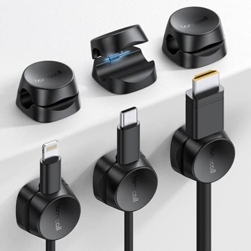 Lamicall 6 Pack Spring Cable Holder Clips, No-residue Cable Tidy Clip