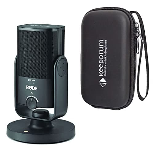 RØDE NT-USB Mini USB Podcast Condenser Microphone + Keepdrum Transport Case