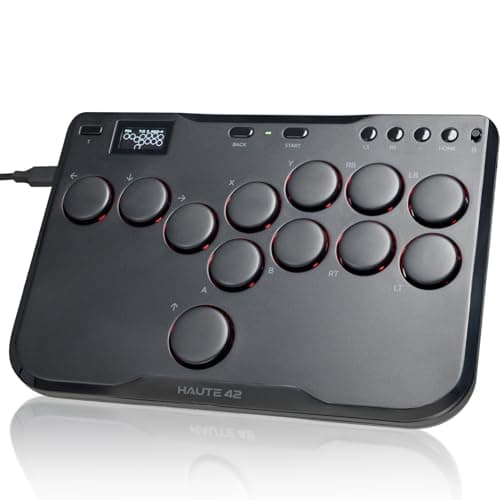 Arcade Stick, P12 All Buttons Arcade Controller with Turbo and Customized RGB, Arcade Fight Stick Gaming Keyboard for Switch/PC/PS4/PS3, Support Hot Swap and SOCD (P12EU)