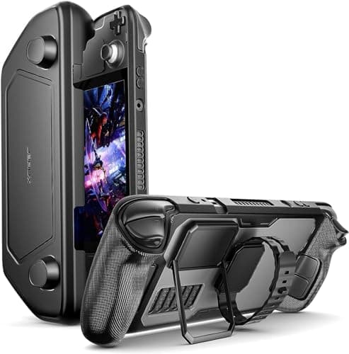 JSAUX ModCase Compatible with Steam Deck, PC0104 Modular Valve Accessories Include Protective Case, Face Cover, Metal Bracket and Strap - Basic Set