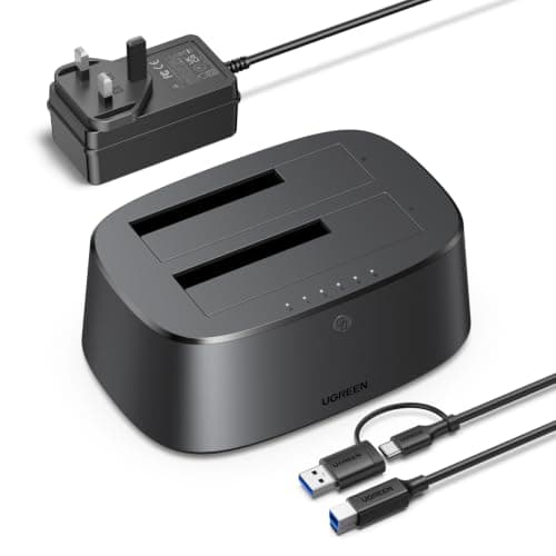 UGREEN Hard Drive Docking Station, 2 Bay Hard Drive Enclosure