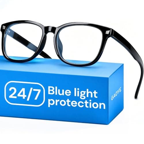 Gaoye Fashion Square Fake Eyeglasses, Eyewear Frames with Anti UV Ray Computer Gaming Glasses, Blue Light Blocking Glasses for Men